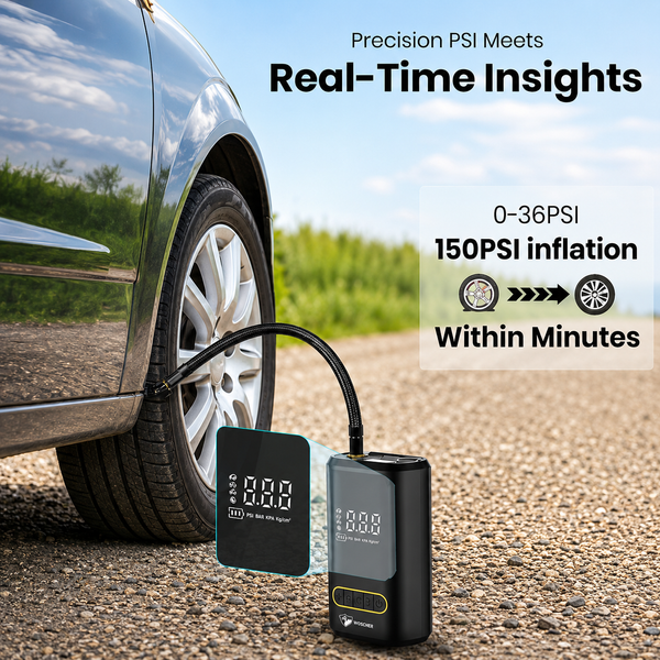Portable Digital Air Compressor Tire Inflator – Auto Shut-Off & Digital PSI Display